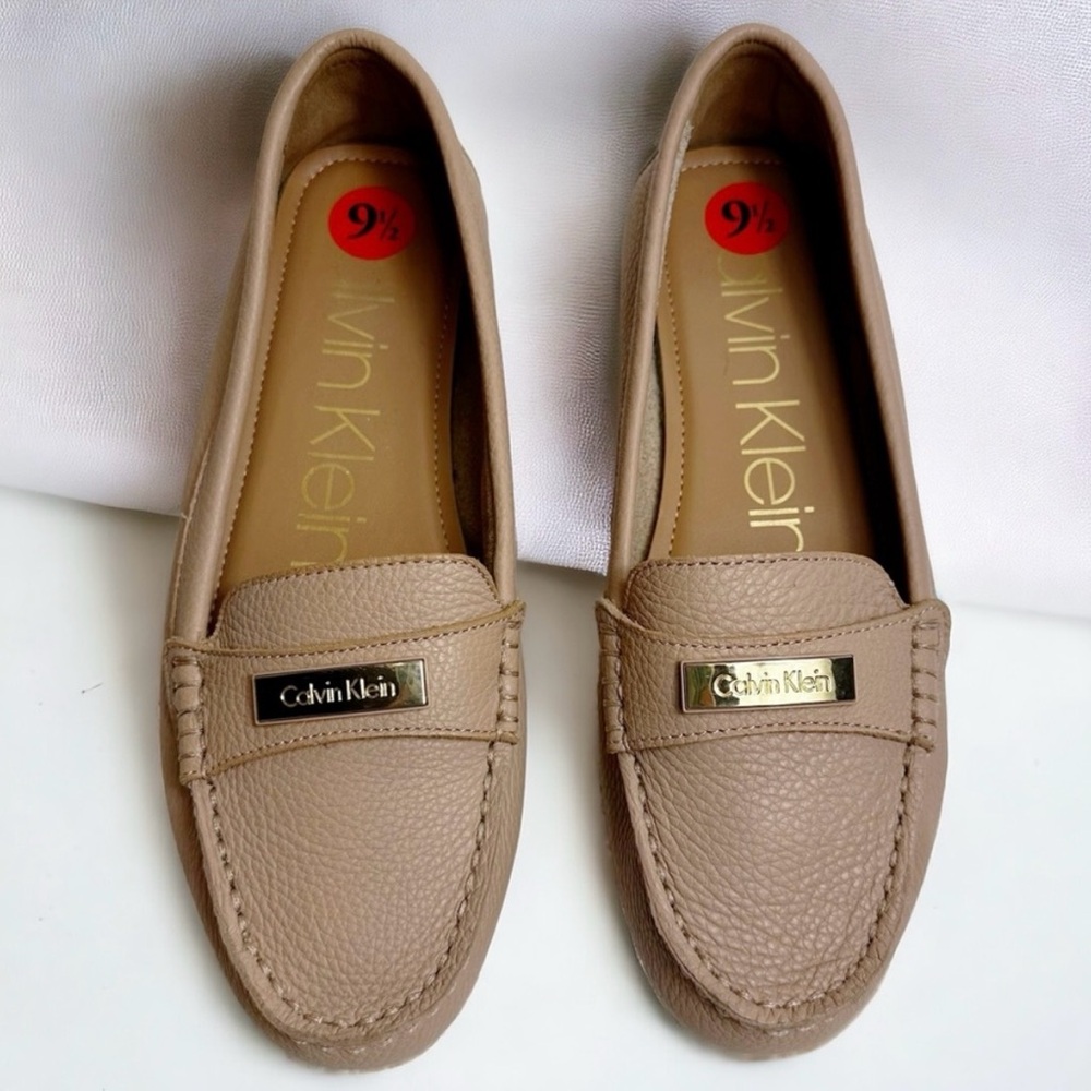 Calvin Klein Leta Leather Slip On Loafer
